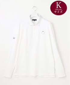 23区GOLF 定番人気【MEN/キングサイズ】ハニカムカノコ 長袖ポロシャツ