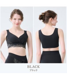 BRADELIS New York 【BRADELIS NewYork peace】綿混キャッチャーカップレースブラ24 ブラデリス ノンワイヤー 補正ブラジャー