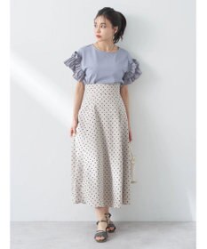 earth music&ecology フリルスリーブカットソー