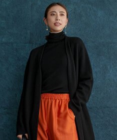 ICB 【新色追加】エクストラファインメリノリブ タートルネックプルオーバー ブラック系