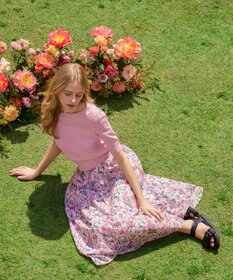 TOCCA GLITTER RIBBON FLAT SANDALS サンダル