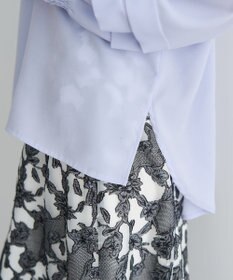 YECCA VECCA 2way裾アレンジパール釦ブラウス