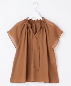 自由区 【WEB限定カラーあり】シアーラミーローンフリルデティール ブラウス