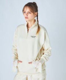 OP／FILA 【ocean pacific】Daily Cozy/あったか裏起毛ハーフジップロゴスウェット