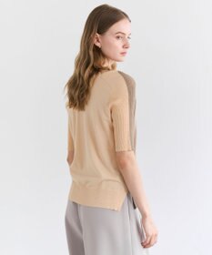 BEIGE， JULIE / コットンシルク 2WAY半袖ニット