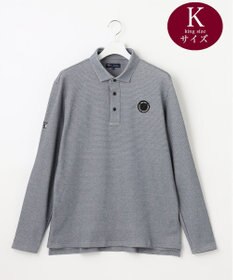 23区GOLF 定番人気【MEN/キングサイズ】ハニカムカノコ 長袖ポロシャツ