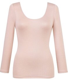 Wing あったかインナー 綿混素材 裏起毛(肌側) よく伸びる素材 ストレッチ性 【ラクのびサーモ】 保温性 8分袖 長袖 秋 冬 EL6812 ウイング／ワコール