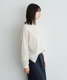 YECCA VECCA 2way裾アレンジパール釦ブラウス