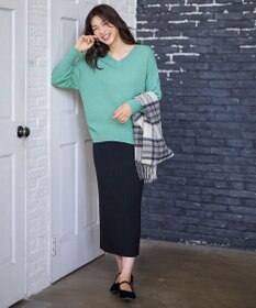 ANY 【手洗い可】イタリーヤーンウールカシミヤミックスＶネックプルオーバー