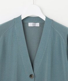 J.PRESS LADIES L 【洗える】SILKY RAYON STRETCH Vネック カーディガン