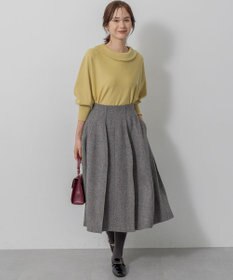 組曲 S 【加藤ローサさん着用 / 前後着用可】スムースストレッチロールネック ニット