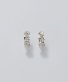 Phoebe 【痛くないシリーズ/金属アレルギー対応】マーガレットフラワーフープライトフィットイヤリング　シルバー