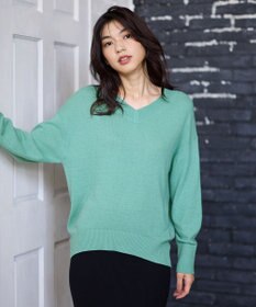 ANY 【手洗い可】イタリーヤーンウールカシミヤミックスＶネックプルオーバー