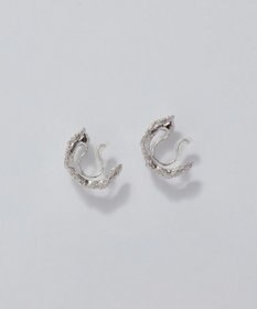 Phoebe 【痛くないシリーズ/金属アレルギー対応】マーガレットフラワーフープライトフィットイヤリング　シルバー