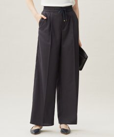 自由区 S 【カタログ掲載・接触冷感・UVケア・洗える】フルダルスパンマイクロピーチワイドストレート パンツ