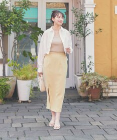 Feroux ソフトツイルナロースリット スカート