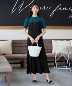 Tiaclasse L 【小倉優子さん着用・洗える・接触冷感・汗ジミ防止】“サマさまカットソー”ハーフスリーブベーシックトップス