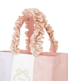 Maison de FLEUR トリコロールフリルハンドルトートバッグ