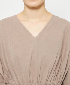 uncrave コットンリネンボイル ペプラムブラウス