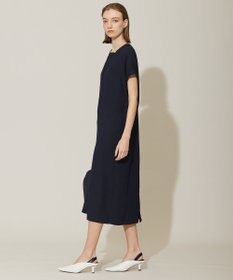 ICB 【接触冷感・UVケア・速乾・洗える】FluidBackSatin レイヤードデザインワンピース