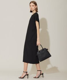 ICB 【接触冷感・UVケア・速乾・洗える】FluidBackSatin レイヤードデザインワンピース