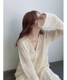 Green Parks ２ＷＡＹ透かし編みニットプルオーバー