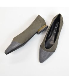 MODE ET JACOMO <noyau>ポインテッドトゥコンビデザインパンプス