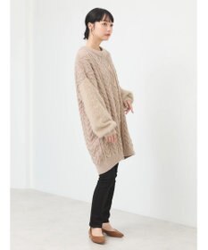 earth music&ecology 袖ファーケーブルミニワンピース