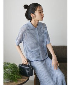 CRAFT STANDARD BOUTIQUE 配色メッシュニットカーディガン
