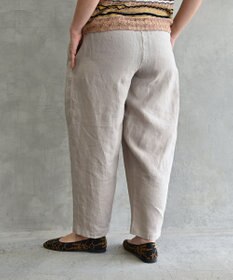 muuc 〈高品質ベルギーリネン100%〉〈オンオフ着られる〉リネンイージーパンツ