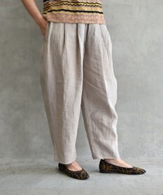muuc 〈高品質ベルギーリネン100%〉〈オンオフ着られる〉リネンイージーパンツ