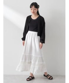 earth music&ecology レースティアードスカート