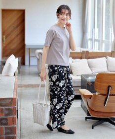 Tiaclasse L 【小倉優子さん着用・洗える・接触冷感・汗ジミ防止】“サマさまカットソー”ハーフスリーブベーシックトップス