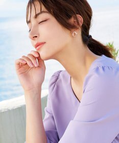 Tiaclasse 【金属アレルギー対応】ウェーブサークルピアス