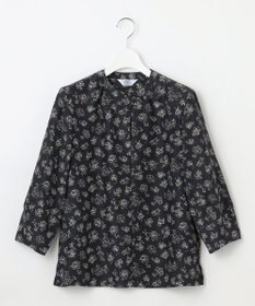 J.PRESS LADIES S 【洗える】ラインフラワープリント ブラウス