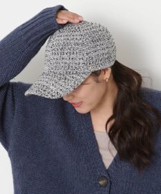 MOONBAT PAUL&JOE ACCESSOIRES(ポール&ジョー)ツイード キャップ 帽子 ネコチャーム付 UVカット