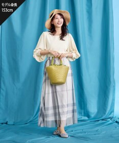 Tiaclasse 【小倉優子さん着用】チュールレースチェックスカート