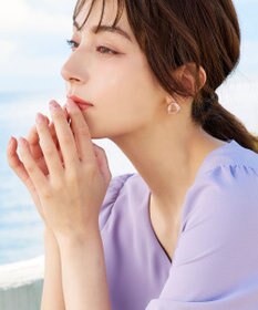 Tiaclasse 【金属アレルギー対応】ウェーブサークルピアス