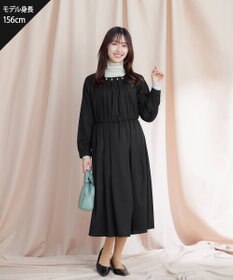 Tiaclasse 【洗える】タックパールワンピース