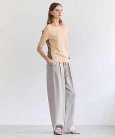 BEIGE， JULIE / コットンシルク 2WAY半袖ニット