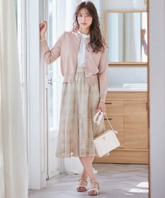 ANY SIS S 【洗える】フェイクパールストライプ ブラウス