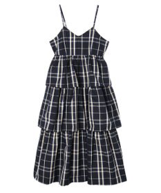 Green Parks ・ＳＵＧＡＲ　ＳＰＯＯＮ　チェックラッフルキャミワンピース