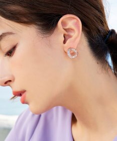 Tiaclasse 【金属アレルギー対応】ウェーブサークルピアス