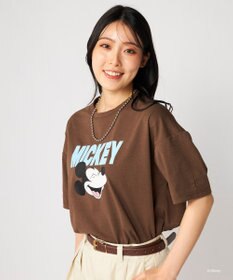 OP／FILA 【Ocean Pacific】ミッキー/水陸両用オーバーサイズTシャツ/レディース