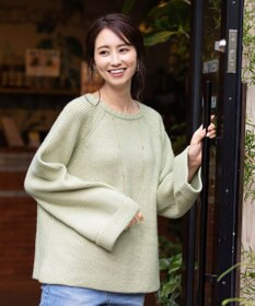 Tiaclasse 【洗える】リラックス感のあるラグランスリーブニット