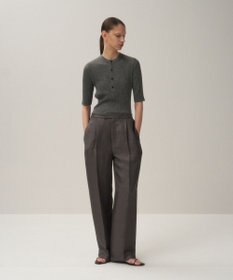 ATON RAMIE WOOL RIB | ヘンリーネックセーター