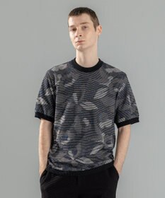 JOSEPH HOMME メキシカンブラインドジャガード　クルーネック半袖ニット