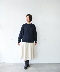 muuc 〈コットン100% 12.7オンス生地＆裏面パイル〉花刺繍のスウェット