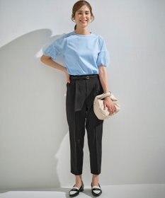 組曲 【美シルエット・ストレッチ・シワになりにくい】オシャクロス テーパードパンツ