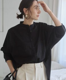 WEGO 着丈が選べる オーバーサイズ バンドカラー シャツ / ストライプ / 無地